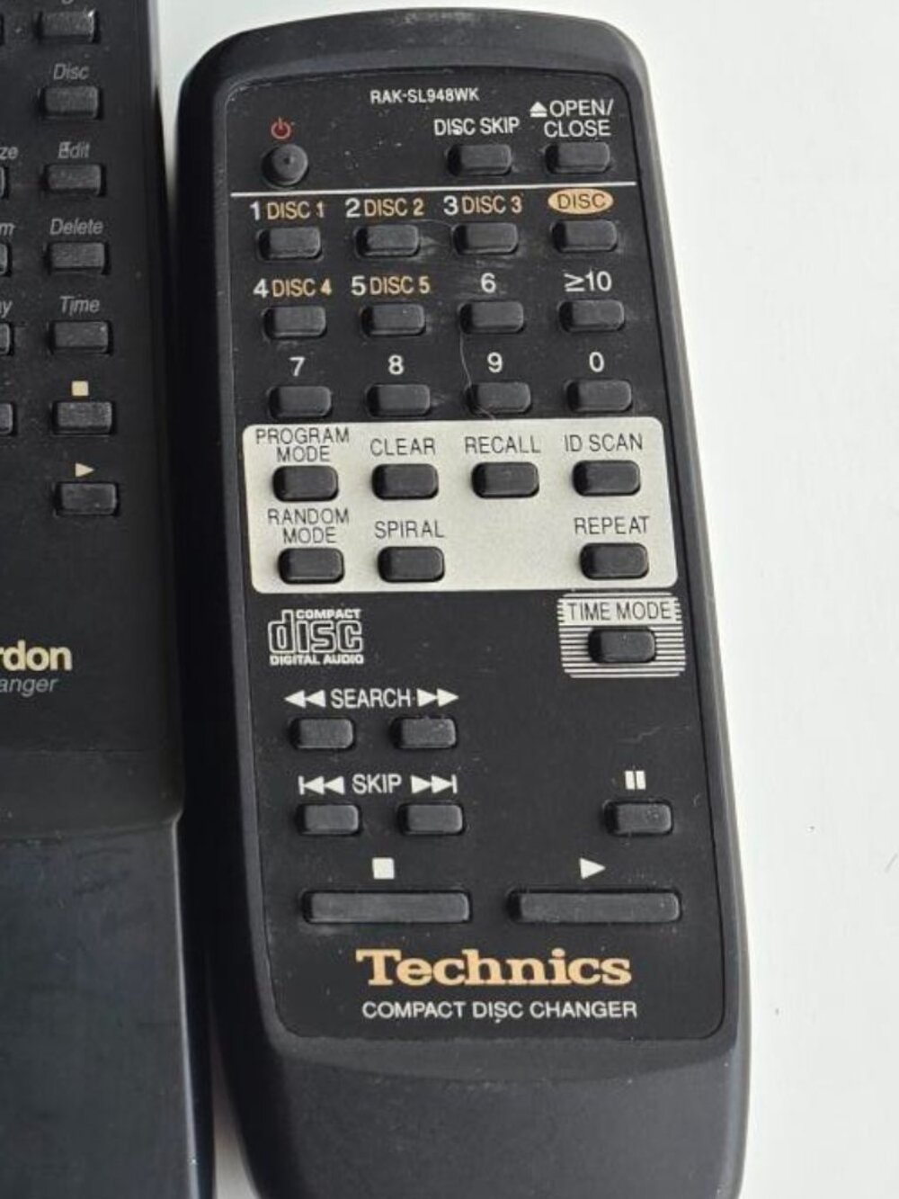Technics RAK-SL948WK OEM CD changer remote control
